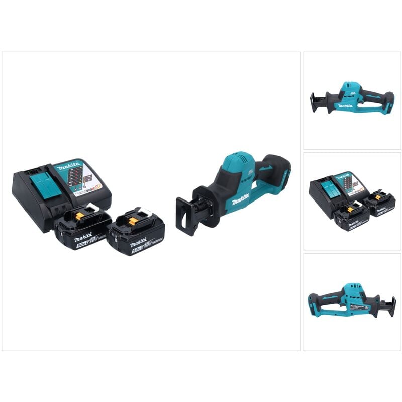 DJR189RT Scie Récipro sans fil 18V Brushless + 2x Batteries 5,0Ah + Chargeur - Makita