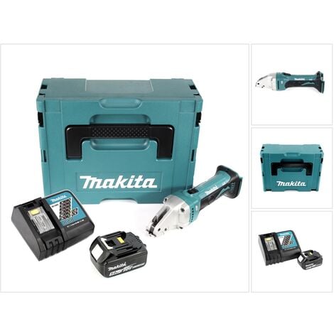 Makita DJS 101 RT1J Cisaille métal sans fil 18V + 1x Batterie 5,0Ah + Chargeur + Makpac