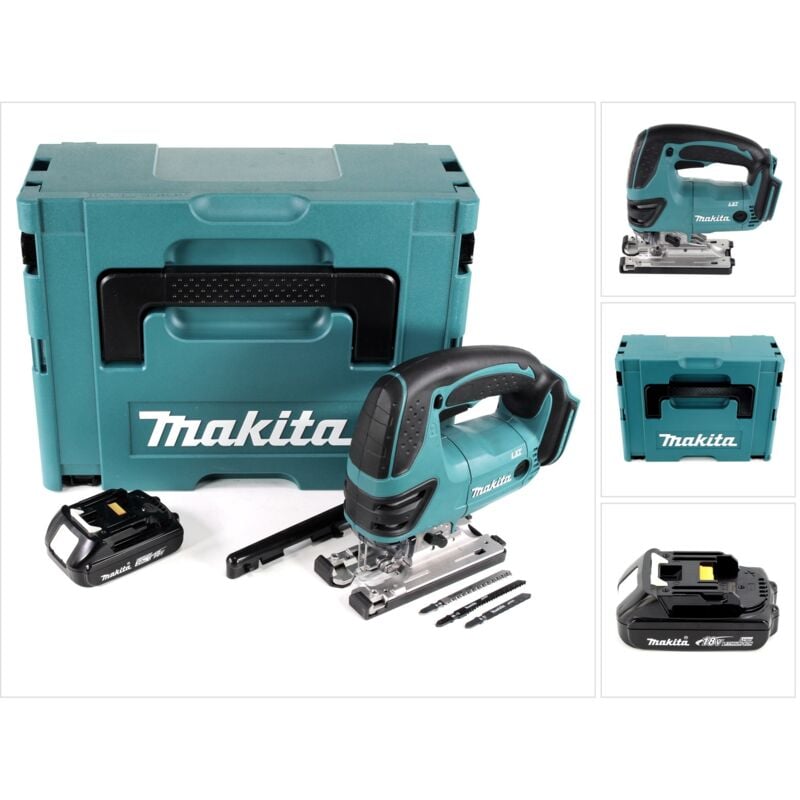 Makita - djv 180 A1J Scie sauteuse sans fil 18 v + 1x batterie rechargeable 2,0 Ah + Makpac - sans kit chargeur