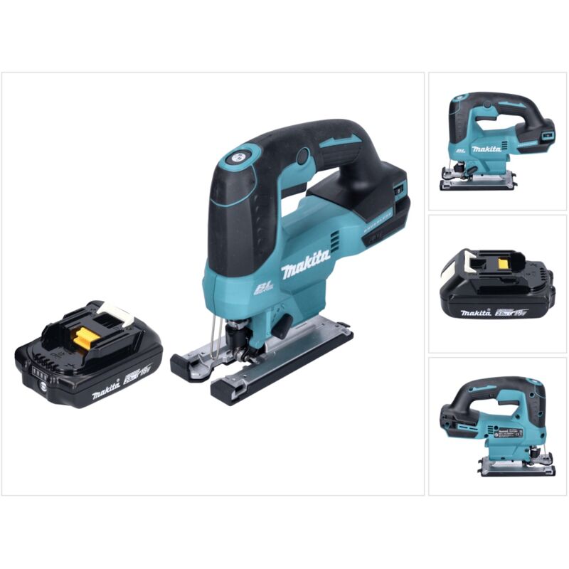 Djv 184 A1 Scie sauteuse sans fil 18 v Brushless + 1x batterie 2,0 Ah - sans chargeur - Makita