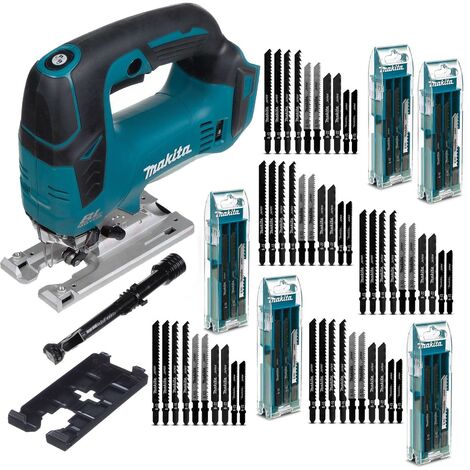 Makita DJV182Z 18v LXT Brushless Top Handle Jigsaw Bare + 56 Blades + Dust Ext