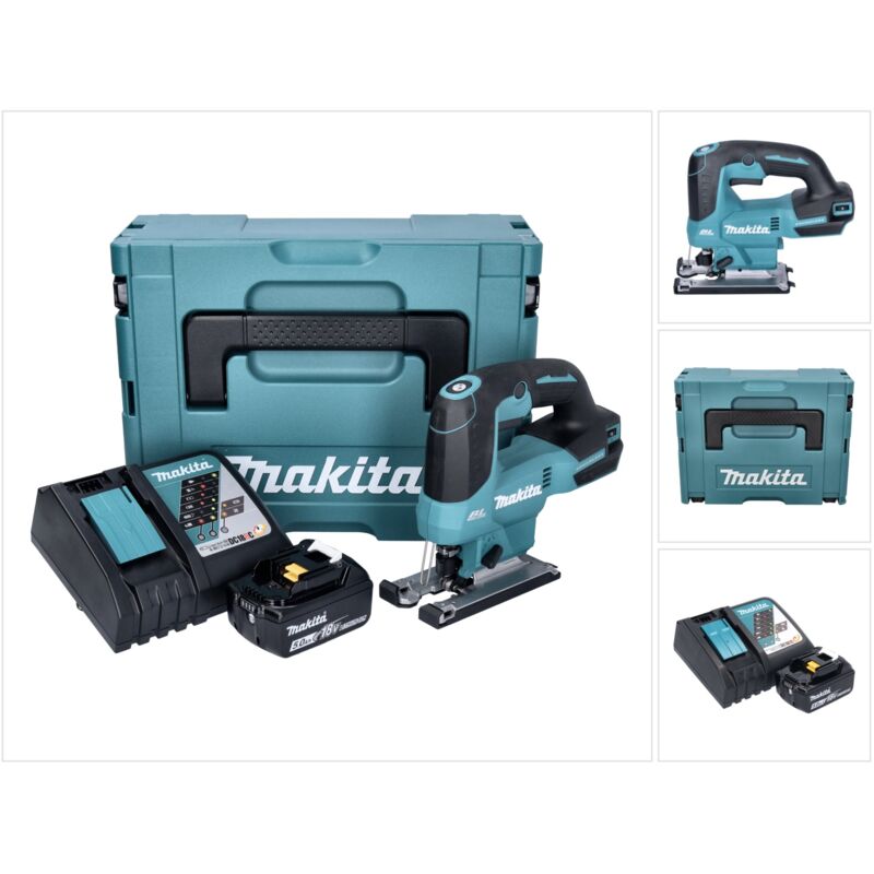 Makita DJV184RT1J Scie sauteuse sans fil 18V Brushless + 1x Batterie 5 0Ah + Chargeur + Coffret Makpac