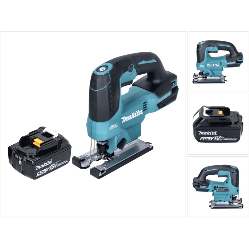 DJV184T1 Scie sauteuse sans fil 18V Brushless + 1x Batterie 5,0Ah - sans chargeur - Makita