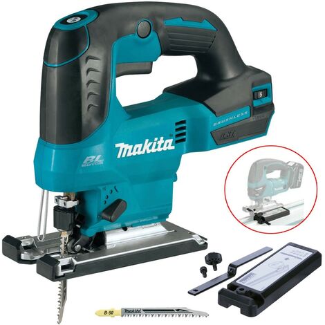 Makita DJV184Z 18v LXT Brushless Motor Top Grip Jigsaw Bare + Guide Rail Adapter