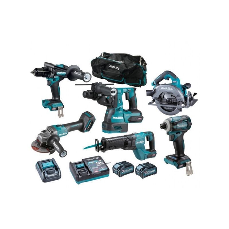Makita - DK0115G601 xgt 40 v Brushless Power Tool Set avec deux batteries