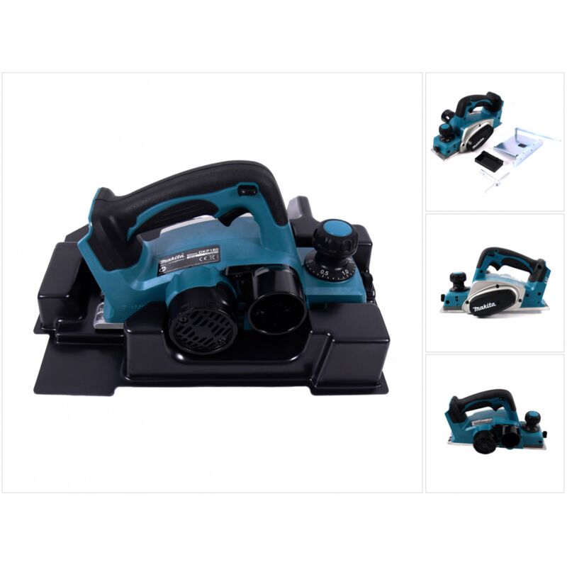 Makita DKP 180 ZE Rabot sans fil 18V Li ion avec insert pour Makpac