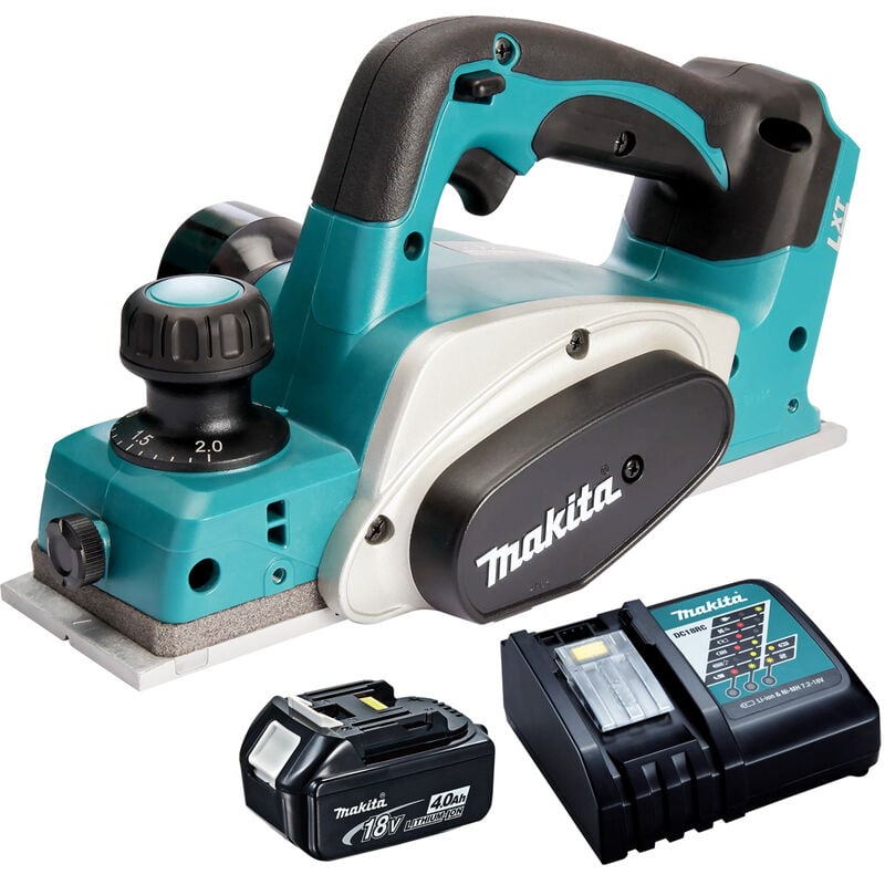 Makita - DKP180Z 18V 82mm Planer with 1 x 4.0Ah Battery & Charger