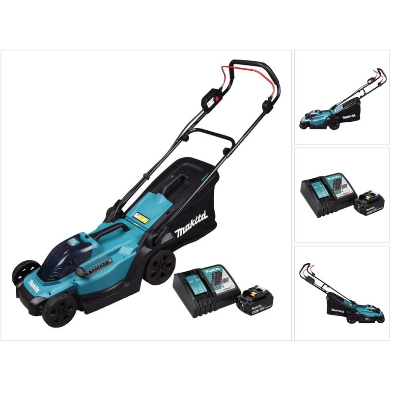 Dlm 330 rt Tondeuse à gazon sans fil 18 v 33 cm 30 l + 1x batterie 5,0 Ah + chargeur - Makita