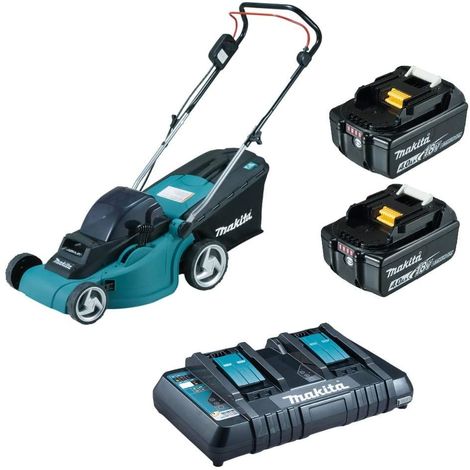  MAKITA DLM380PM2 CORTACESPED 38CM 18V+ 2 BATERÍAS + CARGADOR DOBLE 