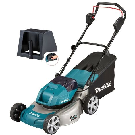 Makita DLM460Z Twin 18v Cordless Brushless Lawn Mower Steel Deck 46cm +Mulching