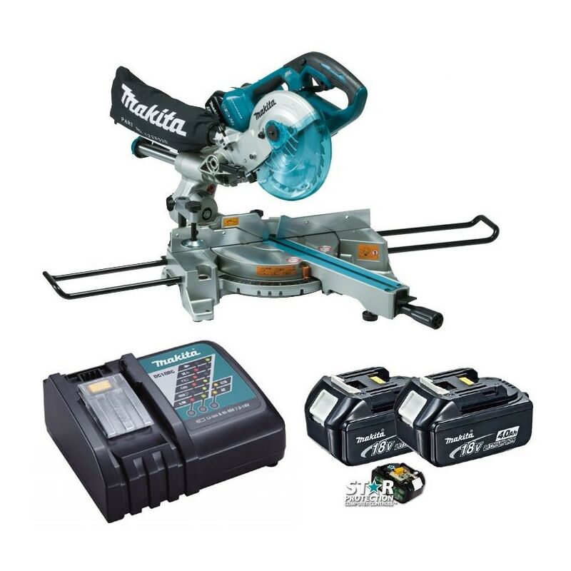 Makita DLS714RME Slide Compound Mitre Saw 18v 36v LXT 190mm, 2 x 4.0ah + Charger