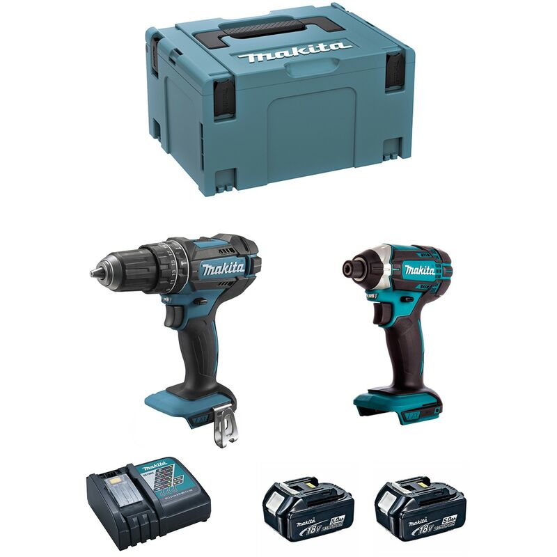 Makita - Kit DLX2131TJ (DTD152 DHP482 2 x 5,0 Ah DC18RC makpac 3)