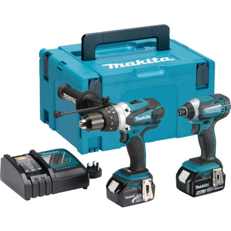 Makita DLX2145TJ 18v LXT DHP458 Combi Drill + DTD152 Impact Driver 2 x 5.0AH