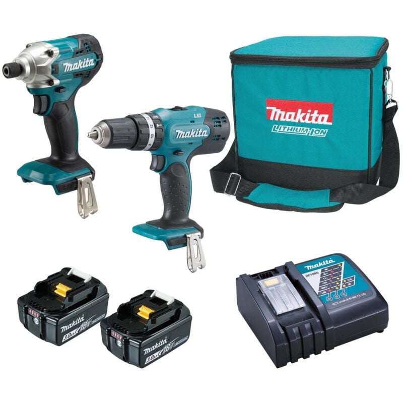 Makita - DLX2336X Kit perçage DHP453 Tournevis DTD156 Sac batterie 18V 2x3,0Ah