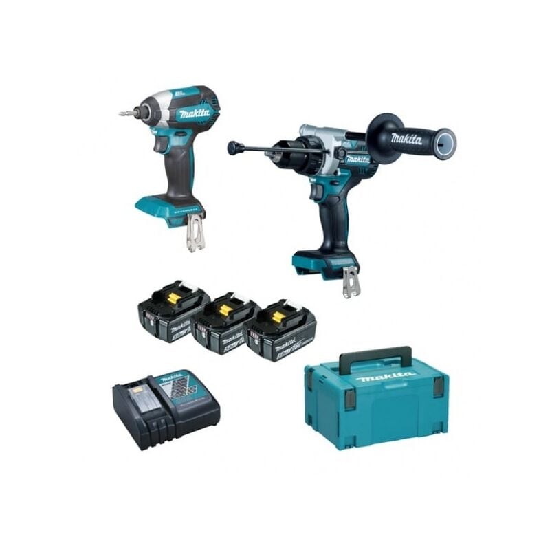 Makita DLX2418TJ Set avvitatori a batteria 18v Brushless a percussione e impulsi 5.0 ah