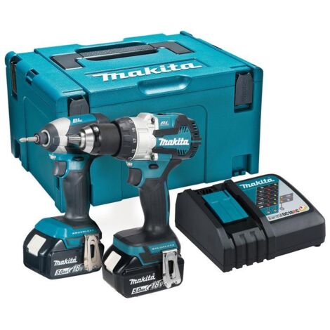 Makita DLX2507TJ 18V LXT Brushless Twin Kit With 2x 5Ah Batteries