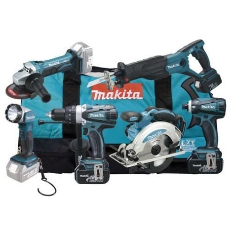 MAKITA DLX6011 18V LI-ION ACCU 6 DELIGE COMBISET (3X 3.0AH ACCU) IN TAS