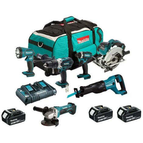 Makita DLX6072PT 18v 6 Piece Combo Kit LXT with X 5.0ah Batteries