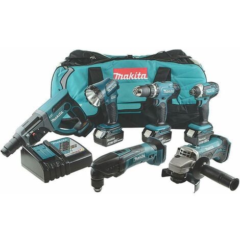 Makita DLX6075M 18V LXT 6Pcs Drill Combo Kit