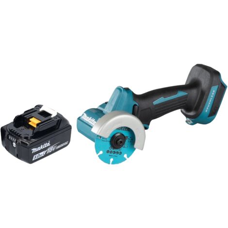 Makita DMC 300 T1 Meuleuse d'angle sans fil 18 V 76 mm Brushless + 1x batterie 5,0 Ah - sans chargeur