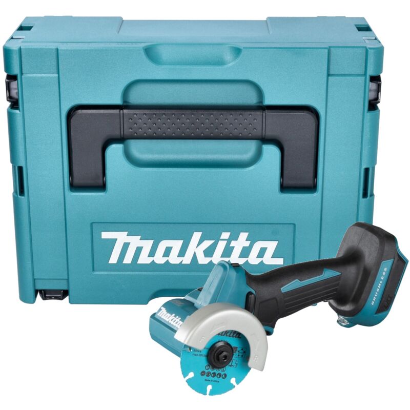Dmc 300 zj Meuleuse d'angle sans fil 18 v 76 mm Brushless + Makpac - sans batterie, sans chargeur - Makita