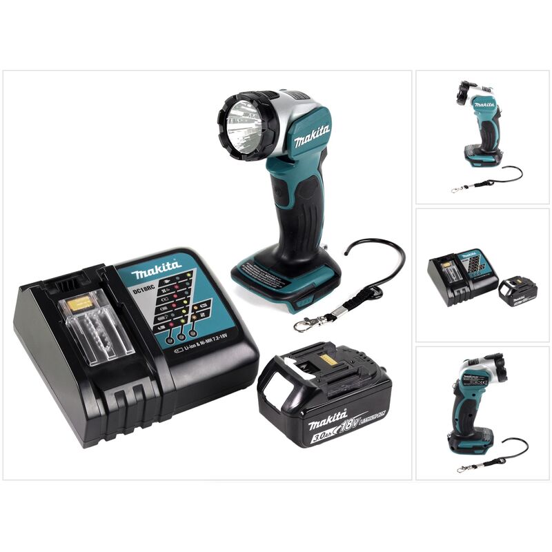 Makita - dml 802 RF1 Lampe de chantier sans fil 18 v Li-Ion + 1x Batterie 3,0 Ah + Chargeur