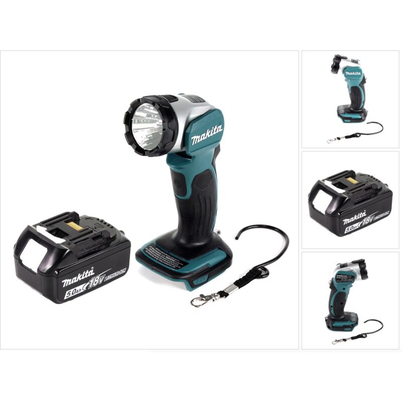 Makita - dml 802 T1 Lampe torche de chantier sans fil 18 v Li-Ion + 1x Batterie 5,0 Ah - sans chargeur