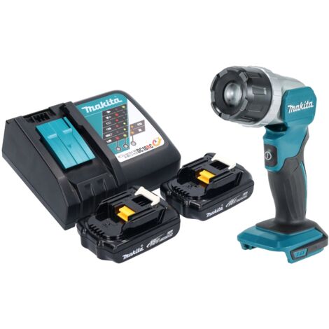 Makita DML 808 RY Akku Handstrahler 14,4 / 18 V 190 lm LED + 2x Akku 1,5 Ah + Ladegerät