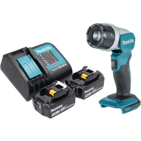 Makita DML 808 SF Akku Handstrahler 14,4 / 18 V 190 lm LED + 2x Akku 3,0 Ah + Ladegerät