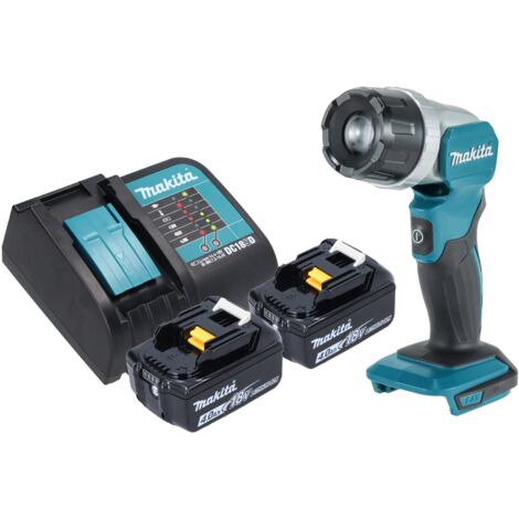 Makita DML 808 SM Akku Handstrahler 14,4 / 18 V 190 lm LED + 2x Akku 4,0 Ah + Ladegerät