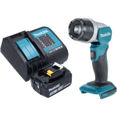 Makita DML 808 ST1 Akku Handstrahler 14,4 / 18 V 190 lm LED + 1x Akku 5,0 Ah + Ladegerät