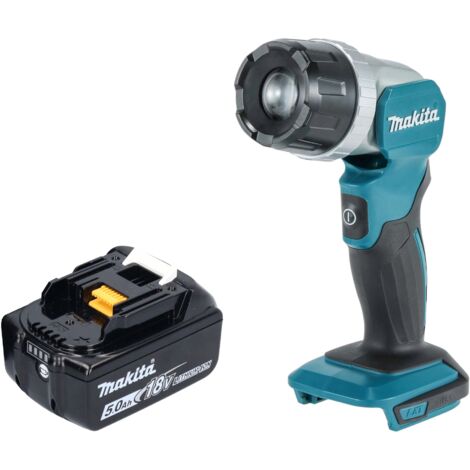 Makita DML 808 T1 Akku Handstrahler 14,4 / 18 V 190 lm LED + 1x Akku 5,0 Ah - ohne Ladegerät