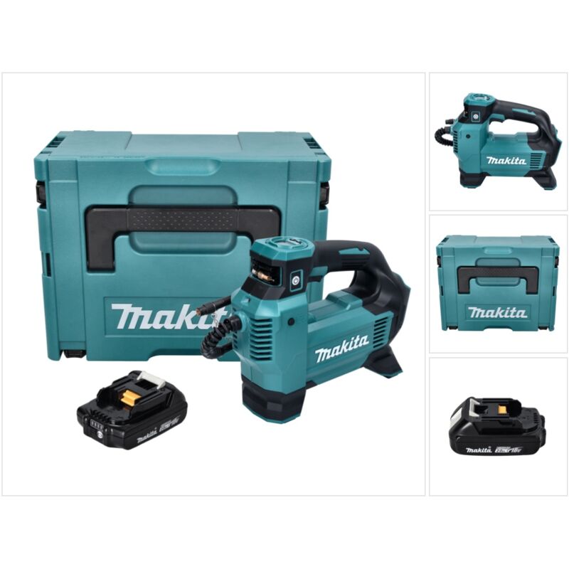 Dmp 181 A1J Compresseur sans fil 18 v 11,1 bar + 1x batterie 2,0 Ah + Makpac - sans chargeur - Makita