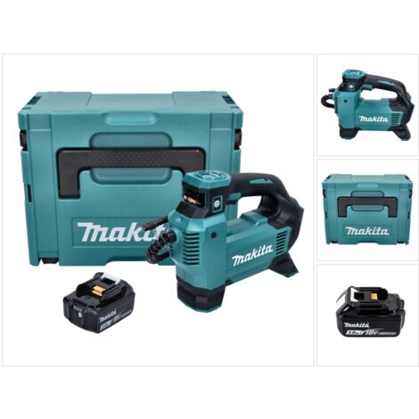 Makita DMP 181 F1J Gonfleur sans fil 11,1 bar 18 V + 1x Batterie 3,0 Ah + Coffret MAKPAC - sans chargeur