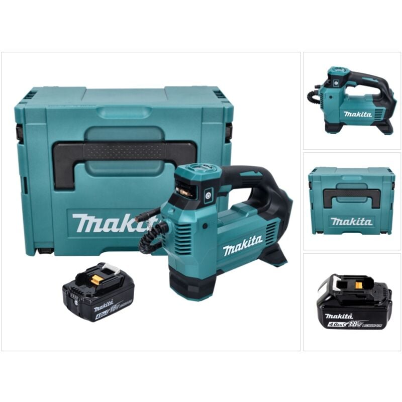 Makita - dmp 181 M1J Compresseur sans fil 18 v 11,1 bar + 1x batterie 4,0 Ah + Makpac - sans chargeur