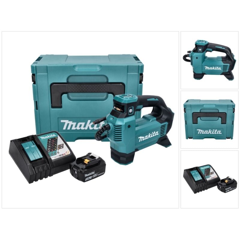 Dmp 181 RF1J Gonfleur sans fil 11.1 bar 18 v + 1x Batterie 3,0Ah + Chargeur + Coffret Makpac - Makita