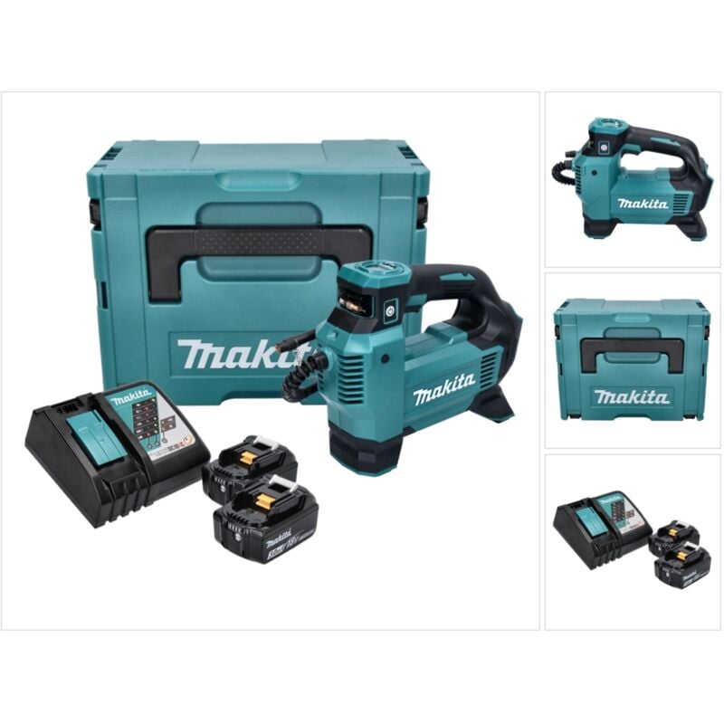 Dmp 181 rfj Gonfleur sans fil 11,1 bar 18 v + 2x Batteries 3,0Ah + Chargeur + Makpac - Makita