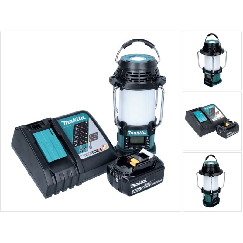 Makita - dmr 056 RM1 Radio sans fil 18 v fm dab+ avec lanterne 360 Lampe de poche IP65 + 1x batterie 4,0 Ah + chargeur