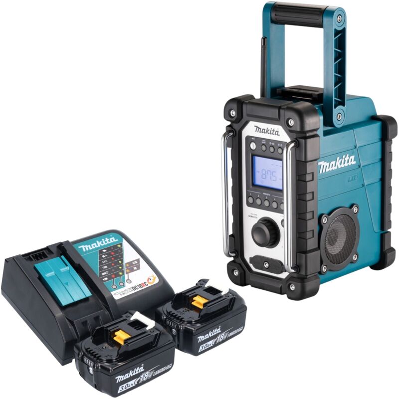 Makita Dmr 116 Rf Akku Baustellenradio 14, 4 - 18 V Am Fm Aux + 2x Akku 3, 0 Ah + Ladegerät
