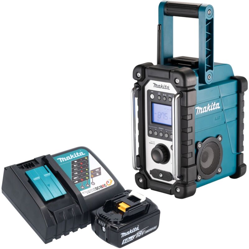 Makita Dmr 116 Rt1 Akku Baustellenradio 14, 4 - 18 V Am Fm Aux + 1x Akku 5, 0 Ah + Ladegerät