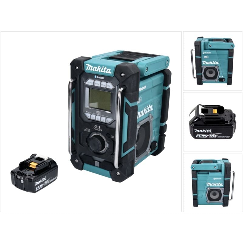 Dmr 301 F1 Radio de chantier sans fil 12 v maxi - 18 v dab / dab+ / Bluetooth + 1x batterie 3,0 Ah - sans chargeur - Makita