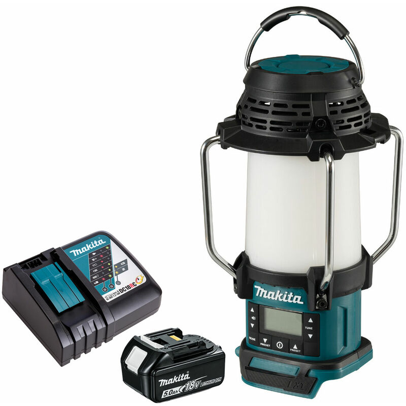 DMR055O 14.4V/18V Radio Lantern Light with 1 x 5.0Ah Battery & Charger - Makita
