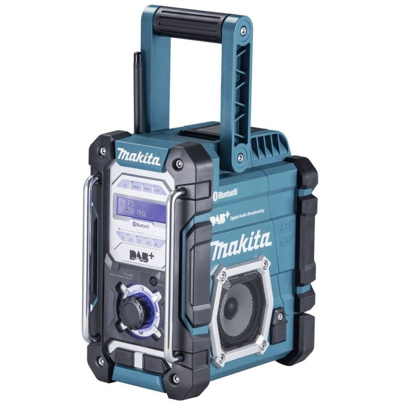 Makita Radio da cantiere DAB+, FM AUX, Bluetooth, USB antispruzzo Turchese, Nero