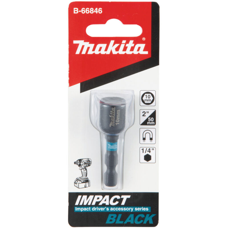 Clé À Douille Hexagonale Makita B-66846 – 10x50 mm, Acier, Mandrin Quick Change - vue 3