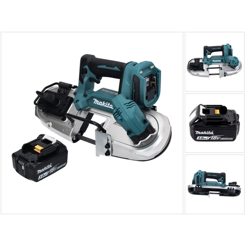 Makita - dpb 183 F1 Scie à ruban sans fil 18 v 66 mm brushless + 1x Batterie 3,0 Ah - sans chargeur