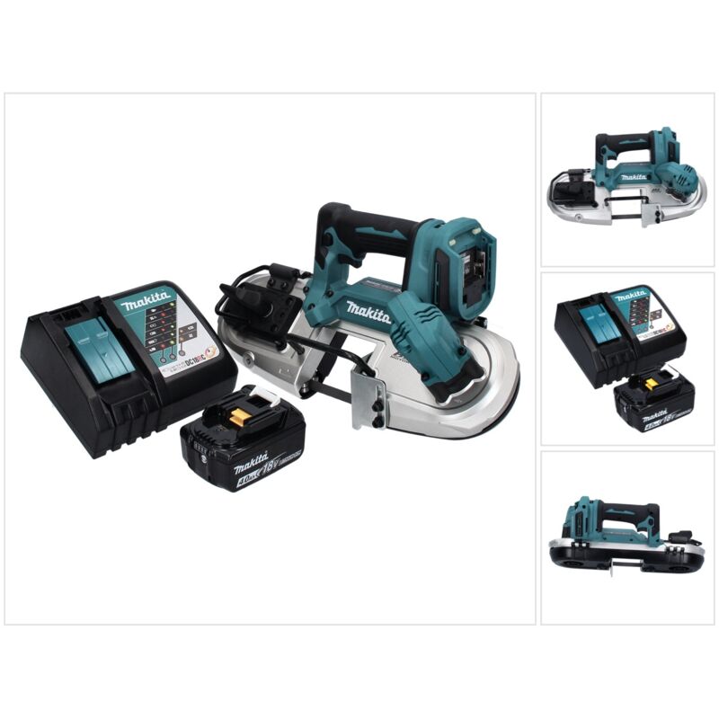 Makita - dpb 183 RM1 Sega a nastro a batteria 18V 66mm + 1x Batteria 4,0 Ah + Caricabatterie