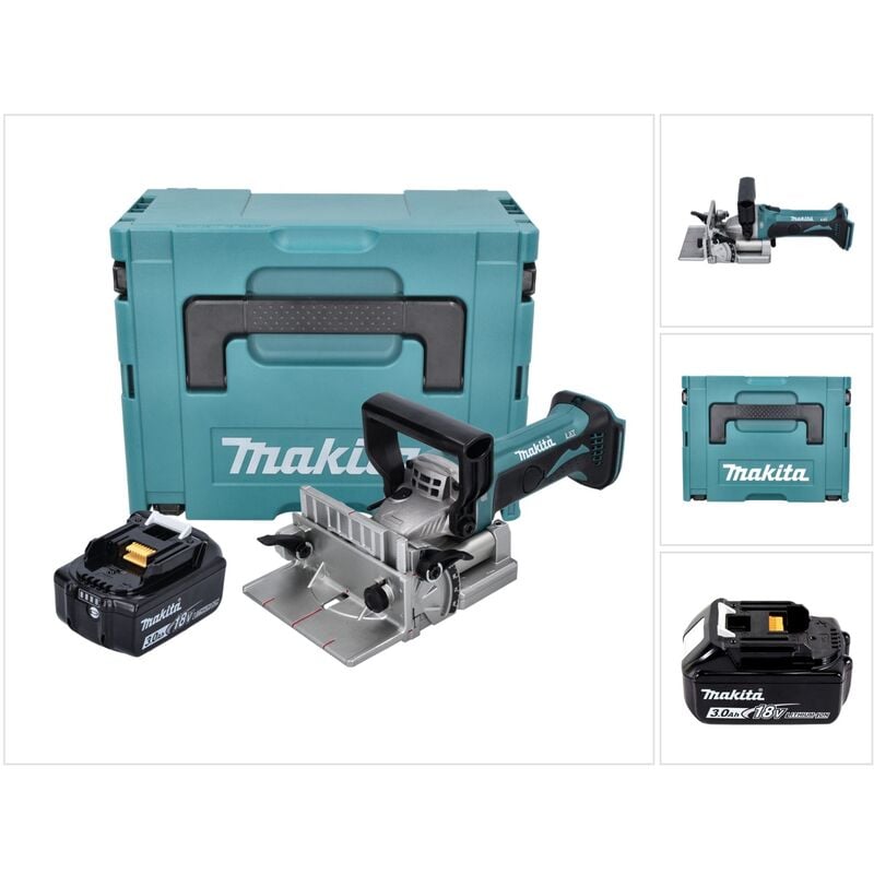 Dpj 180 F1J 18 v Machine à rainurer sans fil 18 v 100 mm + 1x Batterie 3,0 Ah + Makpac - sans chargeur - Makita