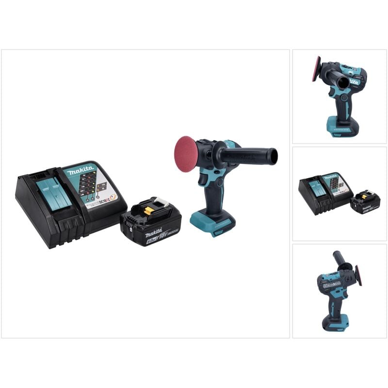 DPV300RG1 Polisseuse sans fil 18 v - 50 / 80mm - Brushless + 1x Batterie 6,0 Ah + Chargeur - Makita