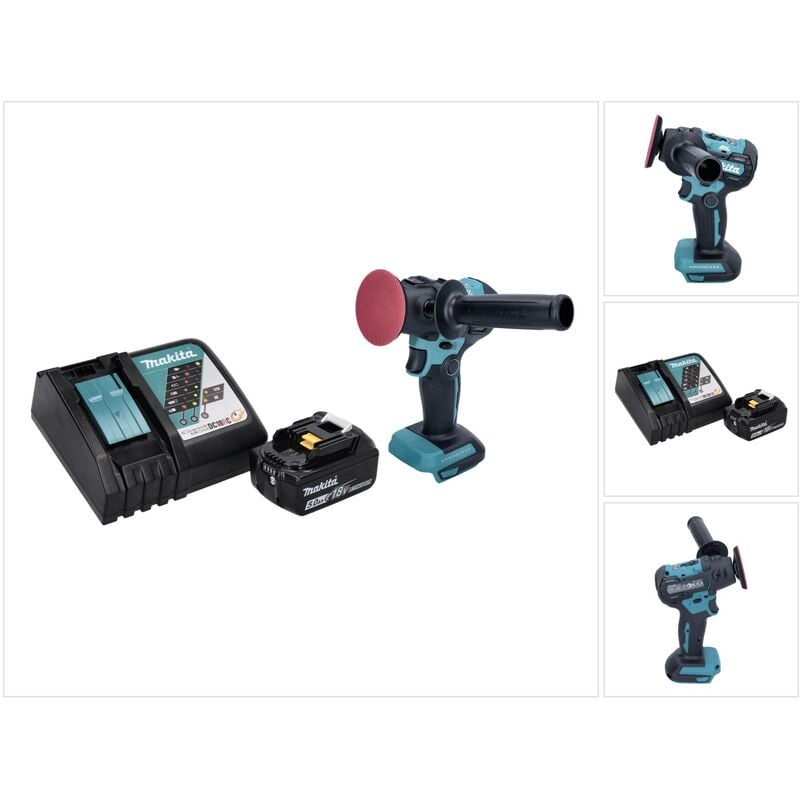 DPV300RT1 Polisseuse sans fil 18 v - 50 / 80mm - Brushless + 1x Batterie 5,0 Ah + Chargeur - Makita