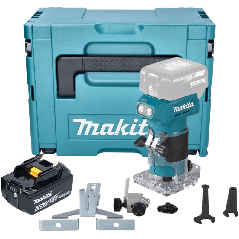 Drt 52 G1j Akku Kantenfräse 18 V 6 Mm Brushless + 1x Akku 6, 0 Ah + Makpac - Ohne Ladegerät - Makita